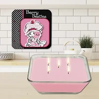 Courtside Market Strawberry Shortcake 20 Oz Valentine Candy Dish Scented Jar Candle