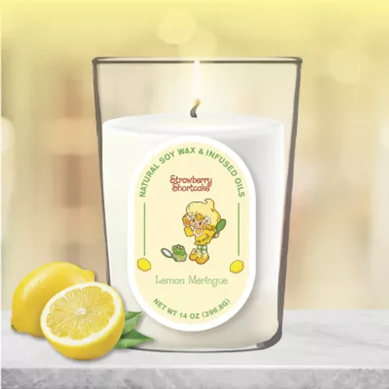 Courtside Market Strawberry Shortcake 14 Oz Lemon Meringue Pill Shape Scented Jar Candle