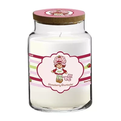 Courtside Market Strawberry Shortcake 26 Oz Strawberry Shortcake Striped Scented Jar Candle