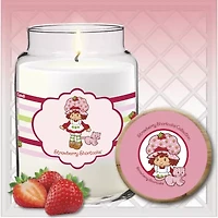 Courtside Market Strawberry Shortcake 26 Oz Strawberry Shortcake Striped Scented Jar Candle