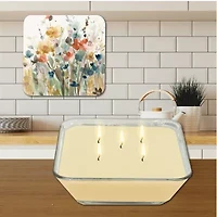Courtside Market In Full Bloom 3-In-1 20oz Soy Wax With Decorative Art Lid Scented Jar Candle