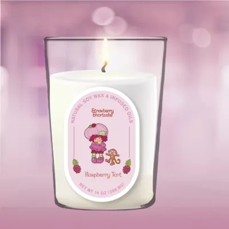 Courtside Market Strawberry Shortcake 14 Oz Strawberry Shortcake Pill Shape Scented Jar Candle