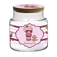 Courtside Market Strawberry Shortcake 18 Oz Raspberry Tart Striped Scented Jar Candle