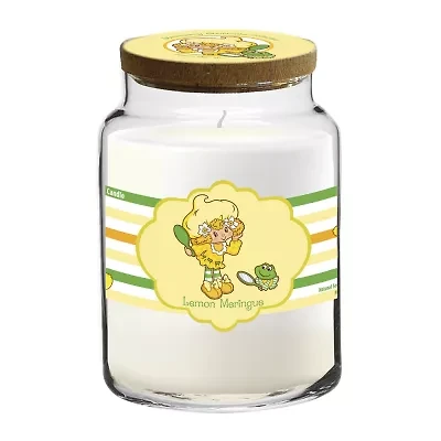 Courtside Market Strawberry Shortcake 26 Oz Lemon Meringue Striped Scented Jar Candle