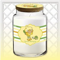 Courtside Market Strawberry Shortcake 26 Oz Lemon Meringue Striped Scented Jar Candle