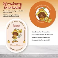 Courtside Market Strawberry Shortcake 14 Oz Orange Blossom Pill Shape Scented Jar Candle