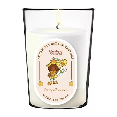 Courtside Market Strawberry Shortcake 14 Oz Orange Blossom Pill Shape Scented Jar Candle