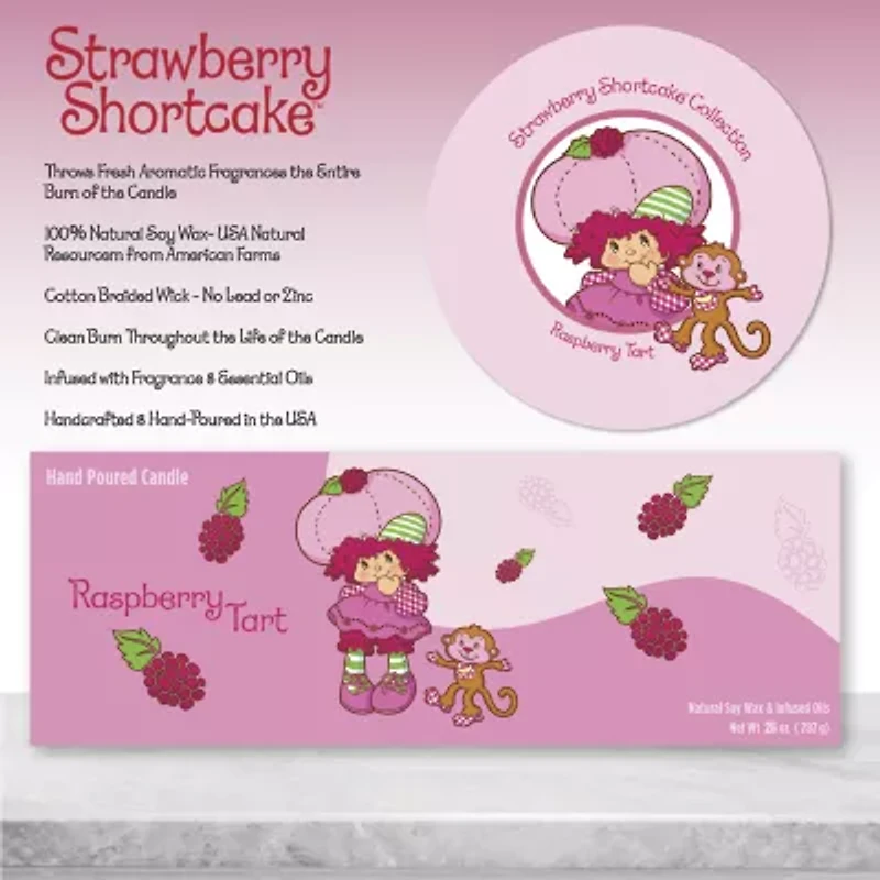 Courtside Market Strawberry Shortcake 26 Oz Raspberry Tart Wave Scented Jar Candle