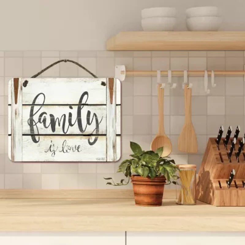 Courtside Market Family 12x16 Artboard With Twine Wood Wall Art