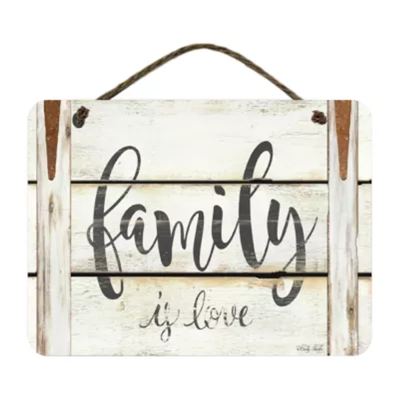 Courtside Market Family 12x16 Artboard With Twine Wood Wall Art