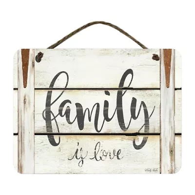 Courtside Market Family 12x16 Artboard With Twine Wood Wall Art