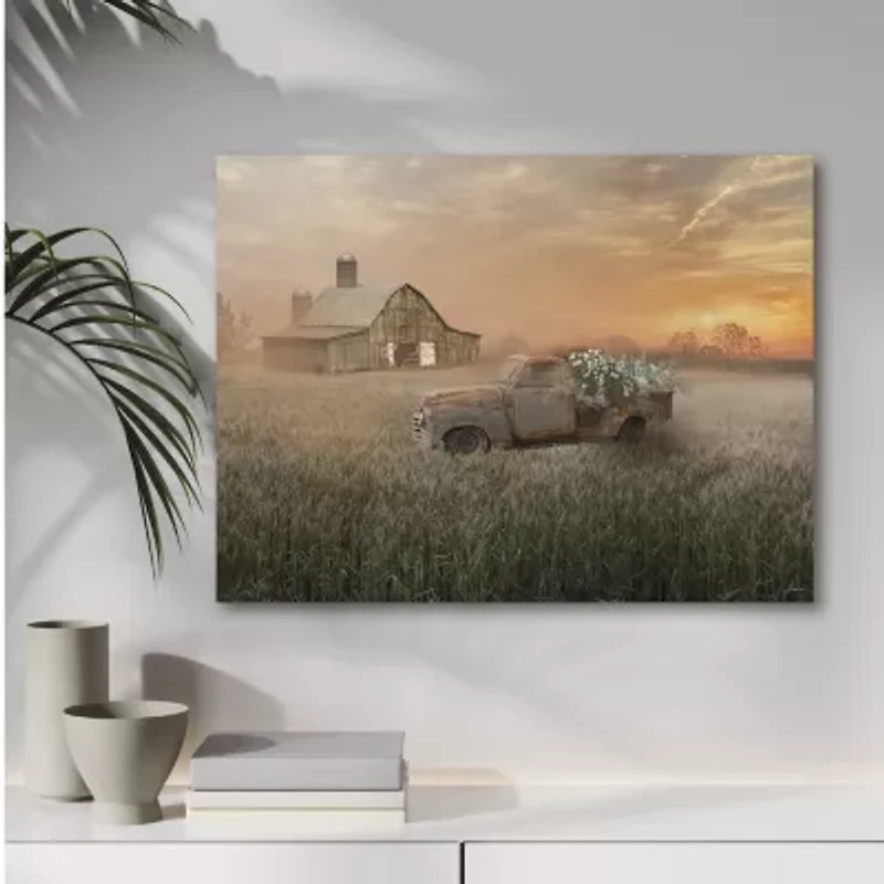 Courtside Market Sunset Farm 16x20 Canvas Art