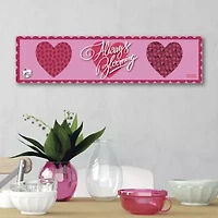 Courtside Market Strawberry Shortcake Always Blooming 6x24 Artboard Wood Wall Art