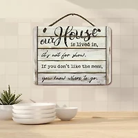 Courtside Market Our House 12x16 Artboard With Twine Wood Wall Art