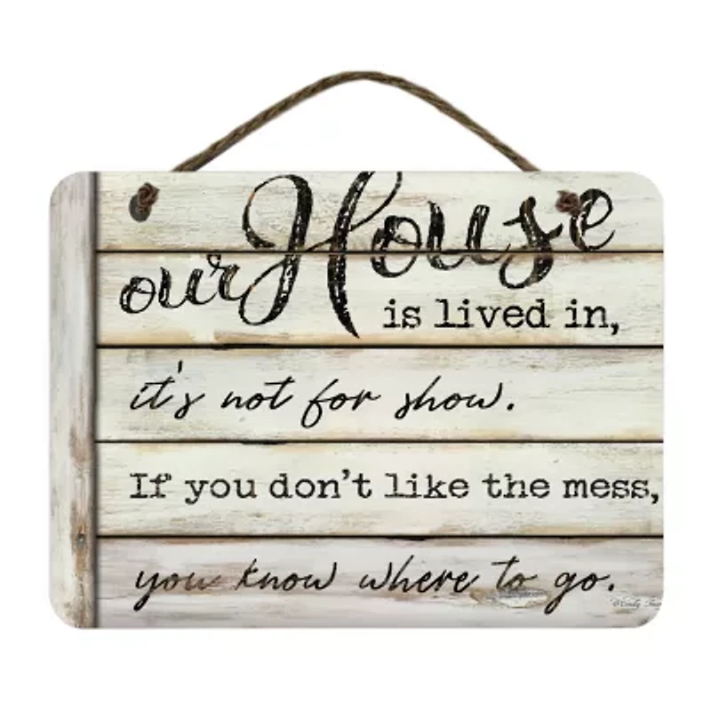 Courtside Market Our House 12x16 Artboard With Twine Wood Wall Art