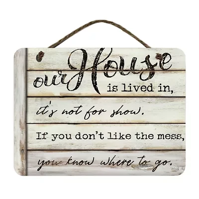Courtside Market Our House 12x16 Artboard With Twine Wood Wall Art