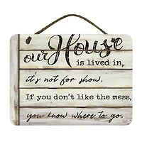 Courtside Market Our House 12x16 Artboard With Twine Wood Wall Art