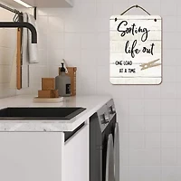 Courtside Market Srtng Lght 12x16 Artboard With Twine Wood Wall Art