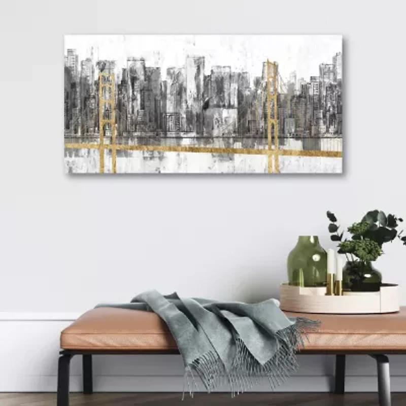 Courtside Market Golden Bridge Panorama 24x48 Canvas Art