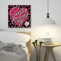 Courtside Market Strawberry Shortcake Sweeter Every Day 24x24 Canvas Art