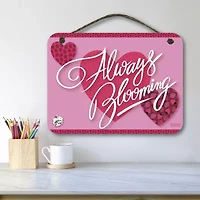 Courtside Market Strawberry Shortcake Blooming 12x16 Artboard With Twine Wood Wall Art