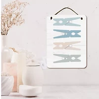 Courtside Market Laundry Pn 12x16 Artboard With Twine Wood Wall Art