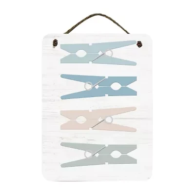 Courtside Market Laundry Pn 12x16 Artboard With Twine Wood Wall Art