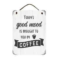 Courtside Market Todays Mood 12x16 Artboard With Twine Wood Wall Art