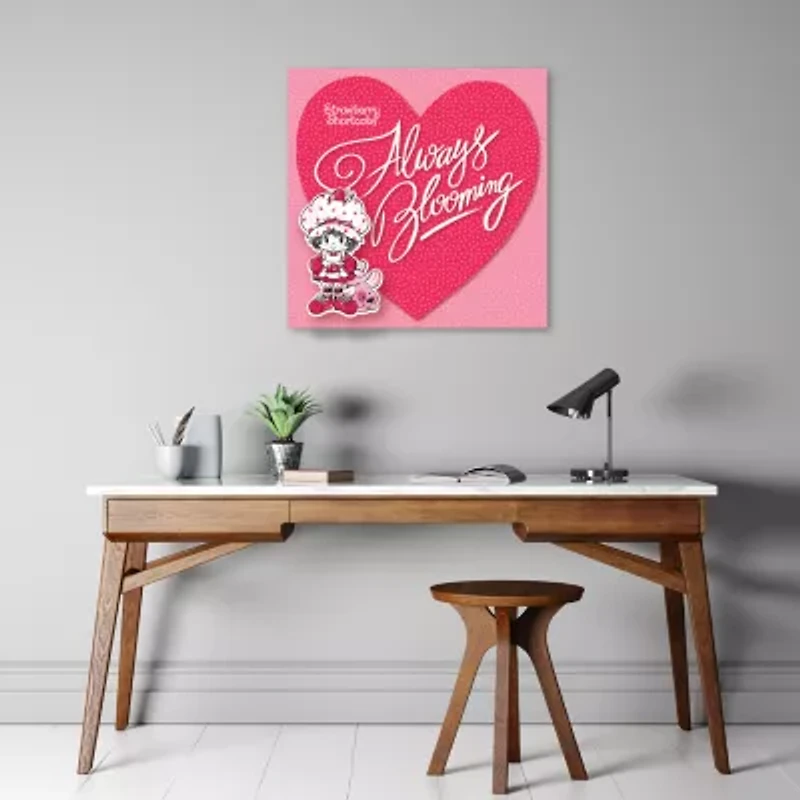 Courtside Market Strawberry Shortcake Always Blooming 16x16 Canvas Art