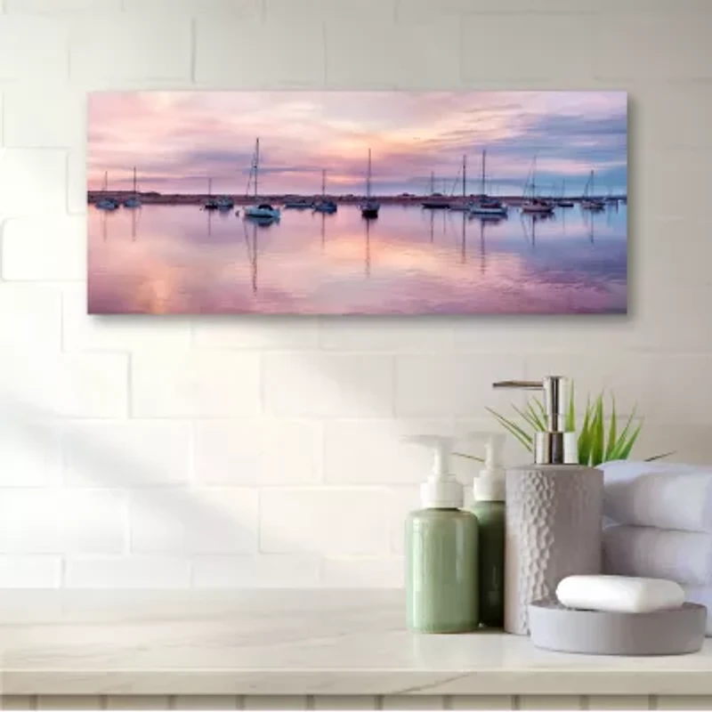 Courtside Market Sunset 12x24 Canvas Art