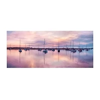 Courtside Market Sunset 12x24 Canvas Art