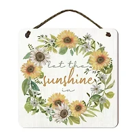 Courtside Market Sunshine 12x12 Artboard With Twine Wood Wall Art
