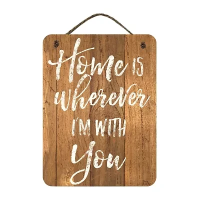 Courtside Market Home 12x16 Artboard With Twine Wood Wall Art