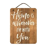 Courtside Market Home 12x16 Artboard With Twine Wood Wall Art