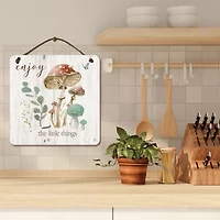Courtside Market Enjoy 12x12 Artboard With Twine Wood Wall Art
