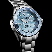 Stuhrling Womens Silver Tone Stainless Steel Bracelet Watch 3950l 3