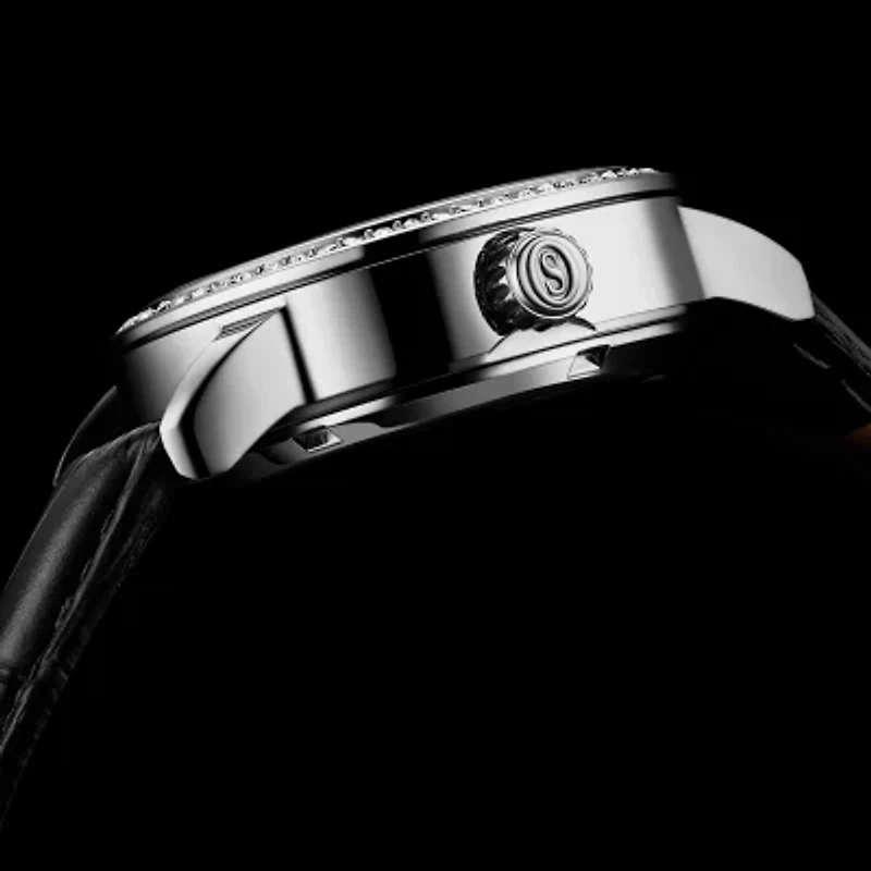 Stuhrling Womens Automatic Leather Strap Watch 3952