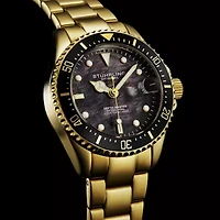 Stuhrling Womens Gold Tone Stainless Steel Bracelet Watch 3950l 4