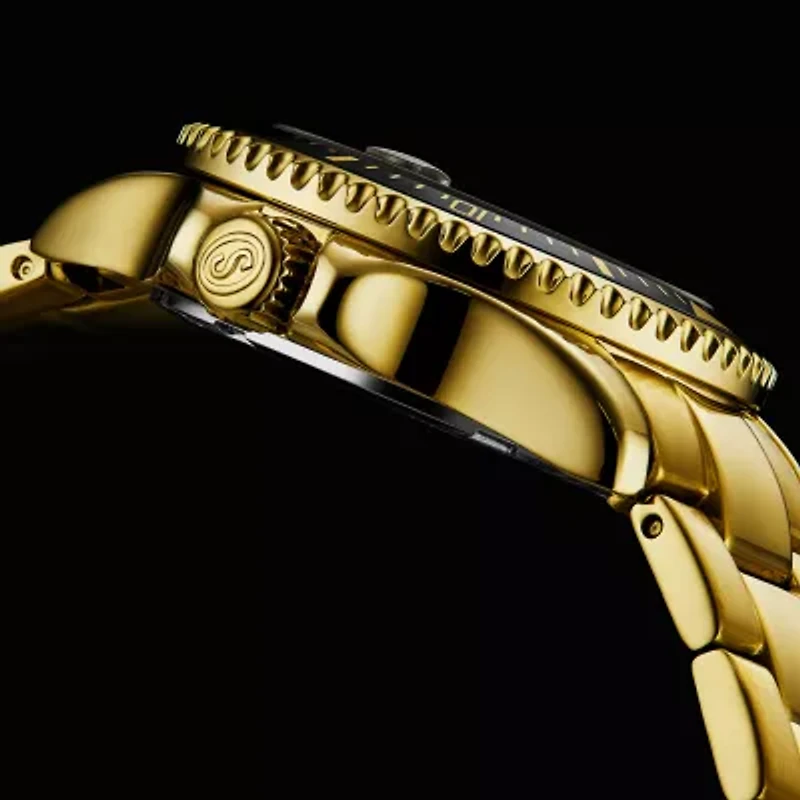 Stuhrling Womens Gold Tone Stainless Steel Bracelet Watch 3950l 4