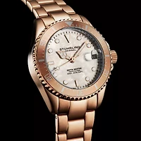 Stuhrling Womens Rose Goldtone Stainless Steel Bracelet Watch 3950l