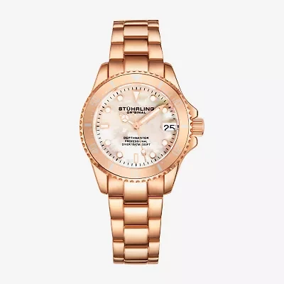 Stuhrling Womens Rose Goldtone Stainless Steel Bracelet Watch 3950l