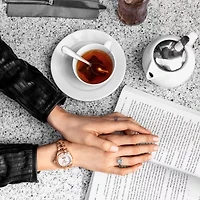 Stuhrling Womens Rose Goldtone Stainless Steel Bracelet Watch 3950l