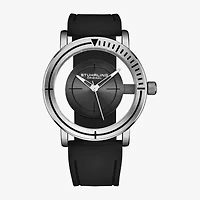 Stuhrling Aviator Mens Black Strap Watch 3915