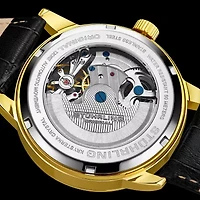 Stuhrling Mens Automatic Leather Strap Watch 3917