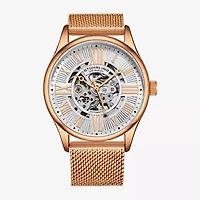 Stuhrling Mens Automatic Rose Goldtone Stainless Steel Strap Watch 3942m 5