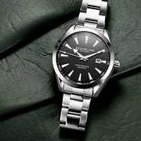 Stuhrling Mens Silver Tone Stainless Steel Bracelet Watch 3953