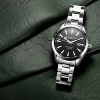 Stuhrling Mens Silver Tone Stainless Steel Bracelet Watch 3953