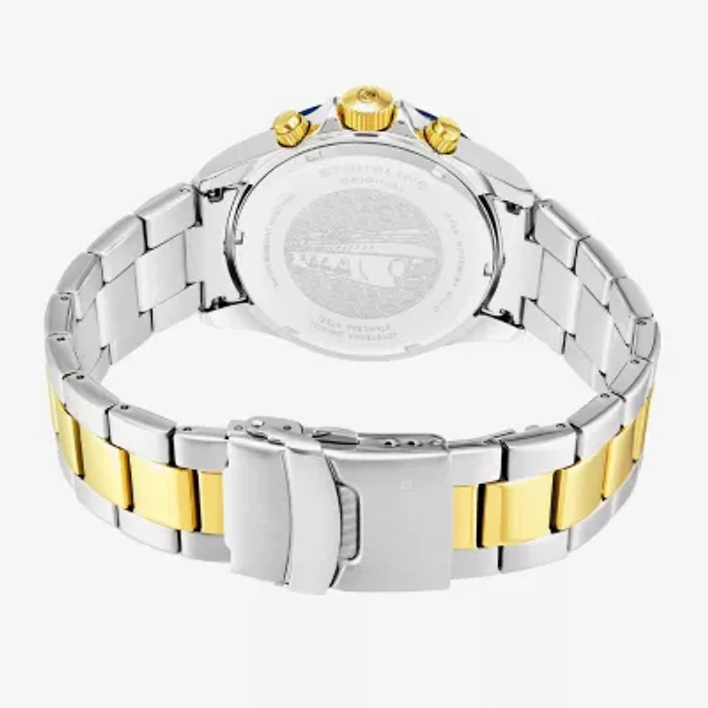 Stuhrling Mens Chronograph Two Tone Stainless Steel Bracelet Watch 3960 6