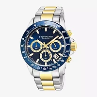 Stuhrling Mens Chronograph Two Tone Stainless Steel Bracelet Watch 3960 6