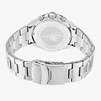 Stuhrling Mens Chronograph Silver Tone Stainless Steel Bracelet Watch 3960